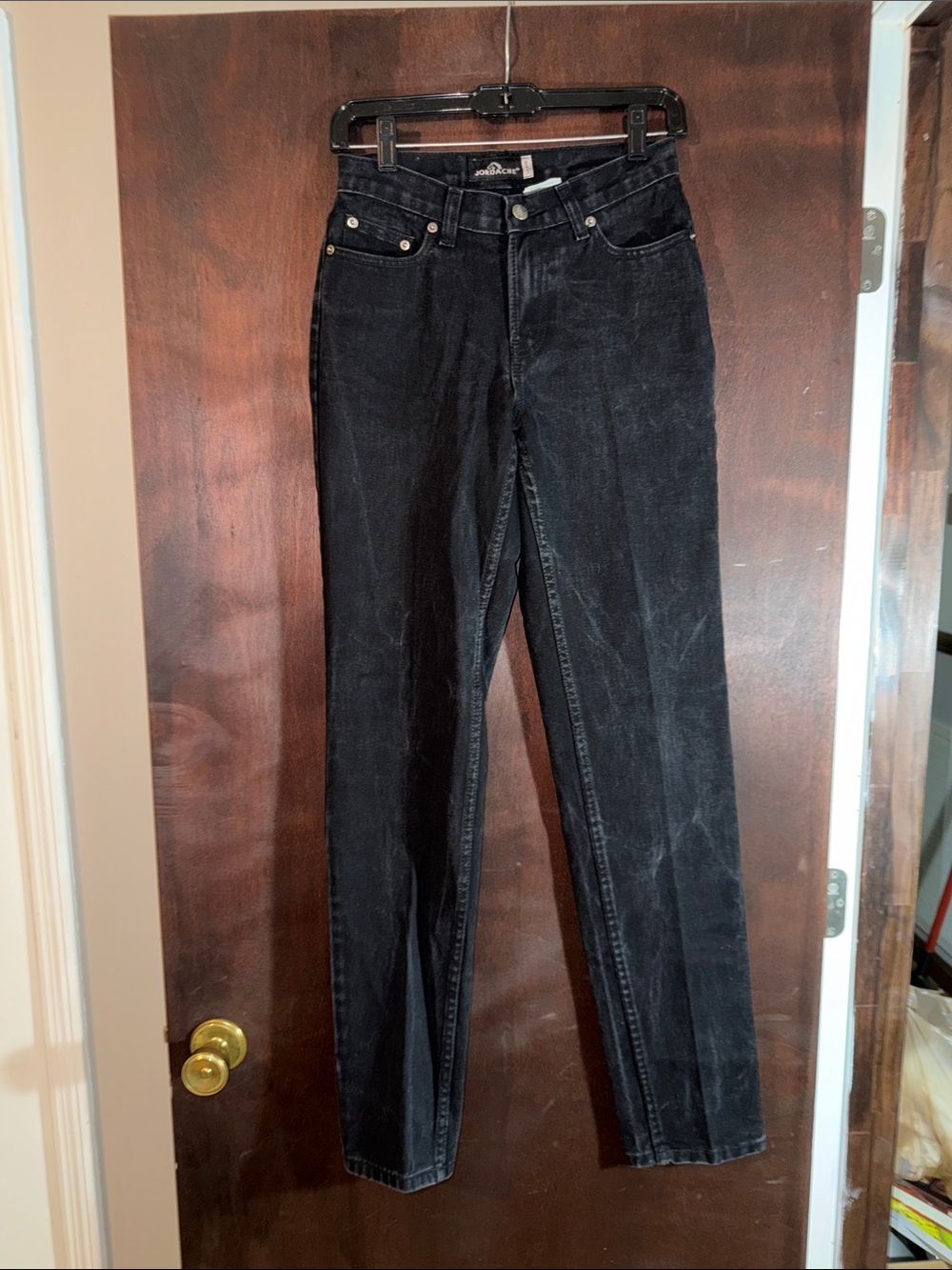 Vintage Jordache Black Straight Leg Lo-Rise Women's Jeans- 5/6 Long